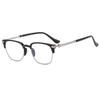 Classic Retro Half-Frame Anti-Blue Light Reading Glasses for Men and Women