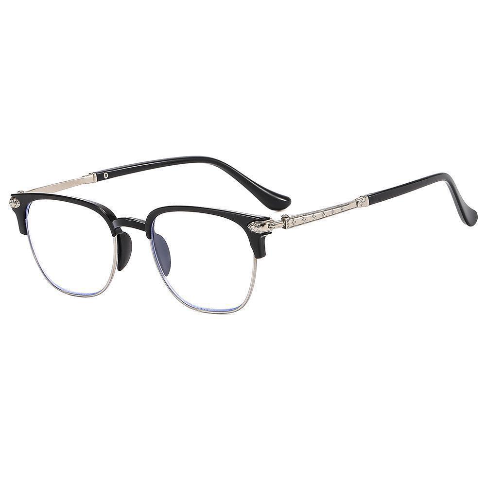Classic Retro Half-Frame Anti-Blue Light Reading Glasses for Men and Women