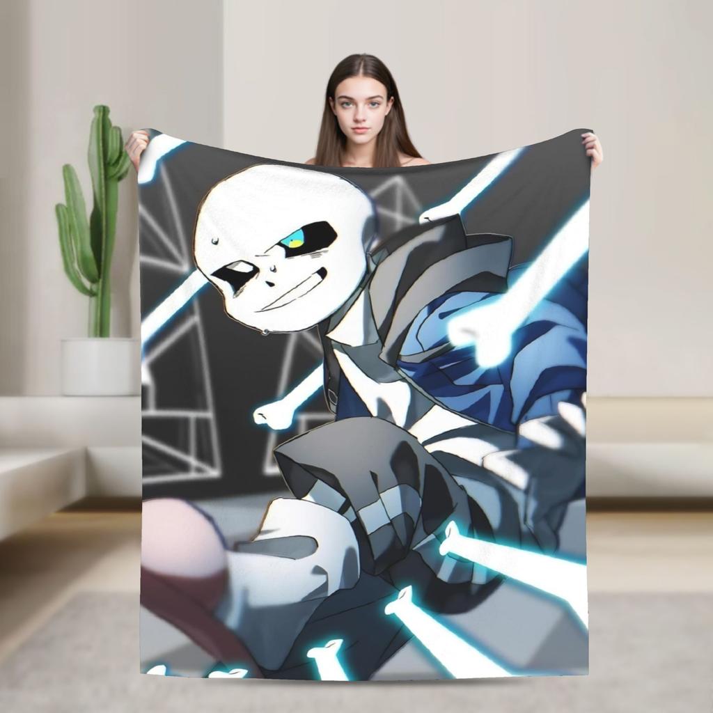 Undertale Sans Game Blankets Flannel Textile Decor   Multifunction Lightweight Throw Blanket for Bedding Couch Plush Thin Quilt
