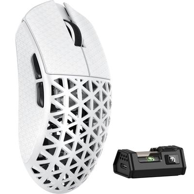 MAMBASNAKE M5 Ultra Kohlefaser Kabellose Gaming Kabellos mit Grip Tape Maus, Ultraleicht 39g±3g (PAW3950MAX), 8000Hz, 2.4g/Bluetooth/USB-C,