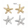 10pcs Stainless Steel Starfish Charms Shell Pendant Gold Color Necklace Bracelet Accessories for Jewelry Making Findings DIY