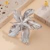 SHIXIN Vintage Creative Silver Color Large Flower Open Ring for Women Punk Imitation Pearl Party Adjustable Ring Finger Jewelry