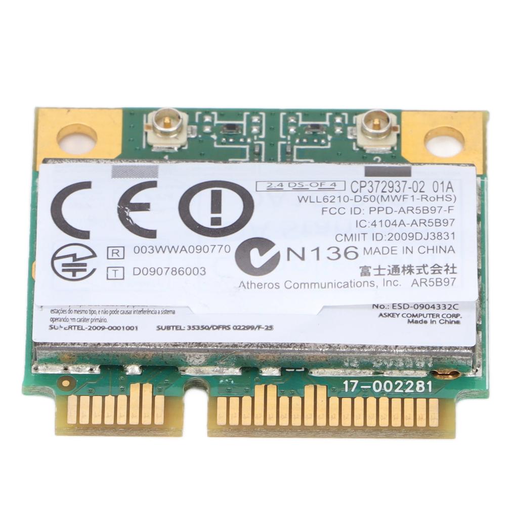 Network Card 2.4GHz 300Mbps Mini PCI E Good Compatibility Wireless Network Adapter