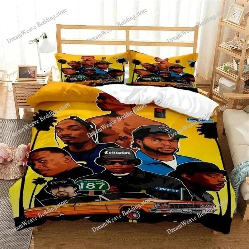 Hiphop Rapper Bedding Set Duvet Cover 3d Bedding Fashion Design Decoration King Duvet Cover Set Double Bed Set Bedding Sets