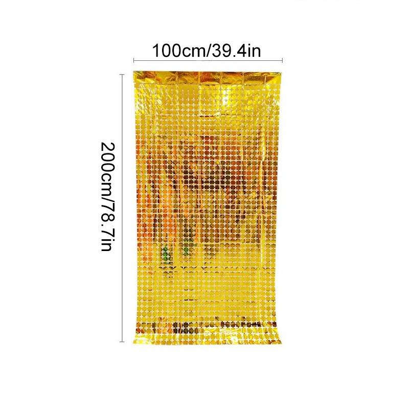 1PC Square Sequin Home Decor Bachelorette Party Backdrops Wall Background Curtain Birthday Party Decor 1*2m