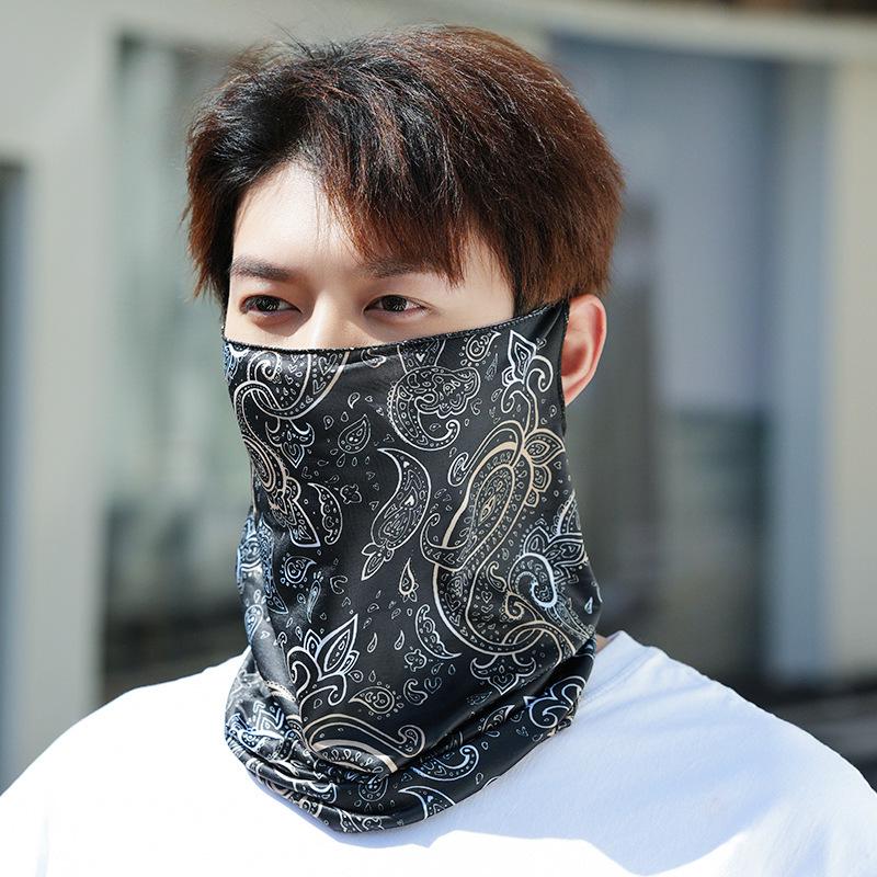 Unisex UV Protection Breathable Face Mask & Neck Gaiter with Ear Loops for Summer Cycling