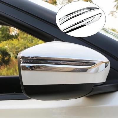 Para Nissan Kicks 2017 2018      ABS Cromado Sobrancelha Traseira Retrovisor Lateral Tampa Moldura de Acabamento Lâmpada