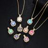 Zircon Perfume Bottle Pendant Necklace: Diamonds, Unisex, Light Luxury, Fashionable, Ins Style, High-End Feel. Ideal for Collarbone.