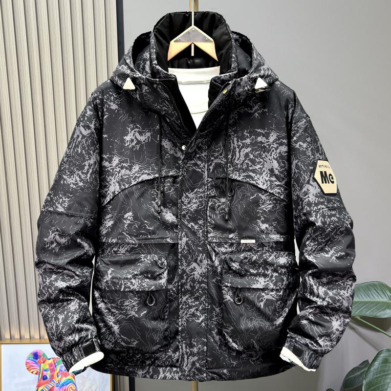 Plus Size 5XL-11XL Fashion Men's Oversize Parkas Winter Coat Hooded Casual Loose Thick Warm Outerwears Men Jackets