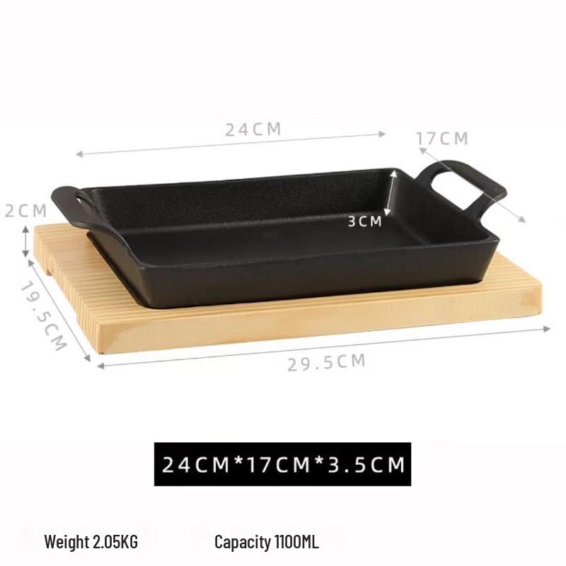 Cmaos Non-stick Cast Iron Teppanyaki Grill Pan