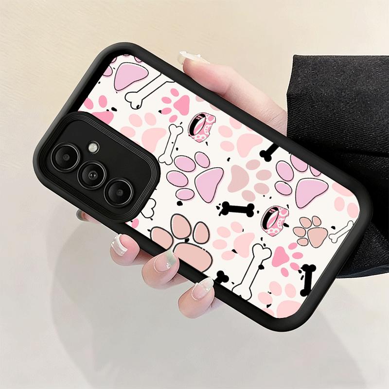 Phone Case for Samsung Galaxy S26 S25 Ultra S24 FE Dog Footprint Paw Cute Pattern Shell S23 Plus S22 + S21 S20 5G Soft Silicone