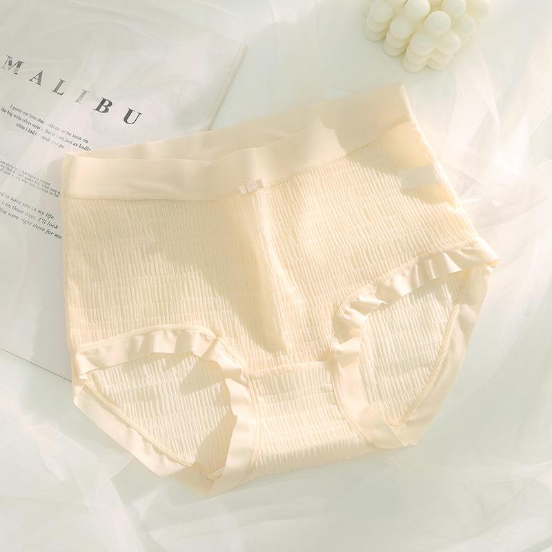 

Lady Spring and Autumn Sweet Cotton Crotch No Trace Breathable Ice Yarn Briefs XL тілесний
