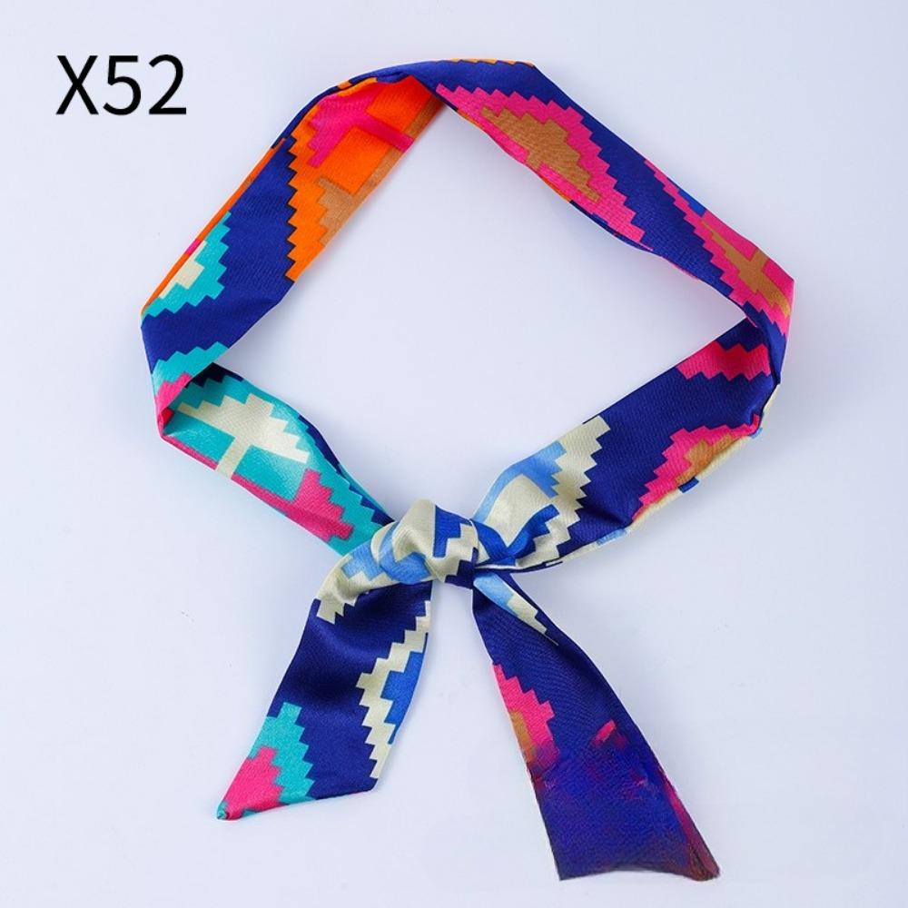 Fashion Headband Silk Scarf Women, Luxury Skinny Bag Scarf Neckerchief