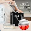 BOROHOUSE Glass Storage Container Set x 2 x 1 x and Freezer with Silicone for Baby Prepared and Tableware Gray 7-Piece Heat-Resistant (4 240ml, 560ml,