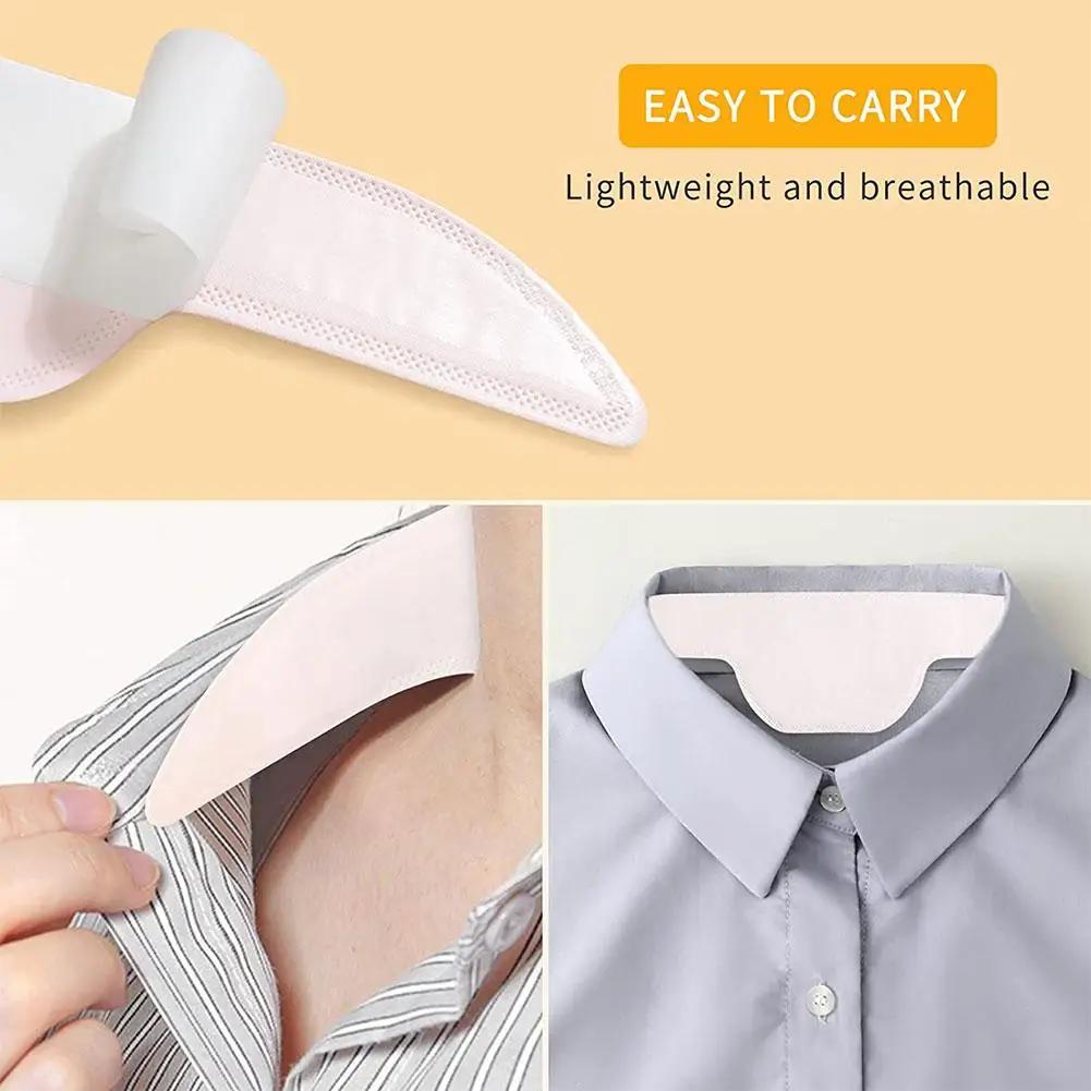10/50pcs Hats Collar Sweat-Wicking Pads Shirt Collar Disposable Deodorants Suit Unisex Stickers Absorbing Sweat Anti-Sweat Pad