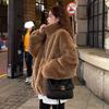 Leather Stand-up Collar Thickened Imitation Lamb Wool Coat Winter New Coat Retro Simple Temperament Light