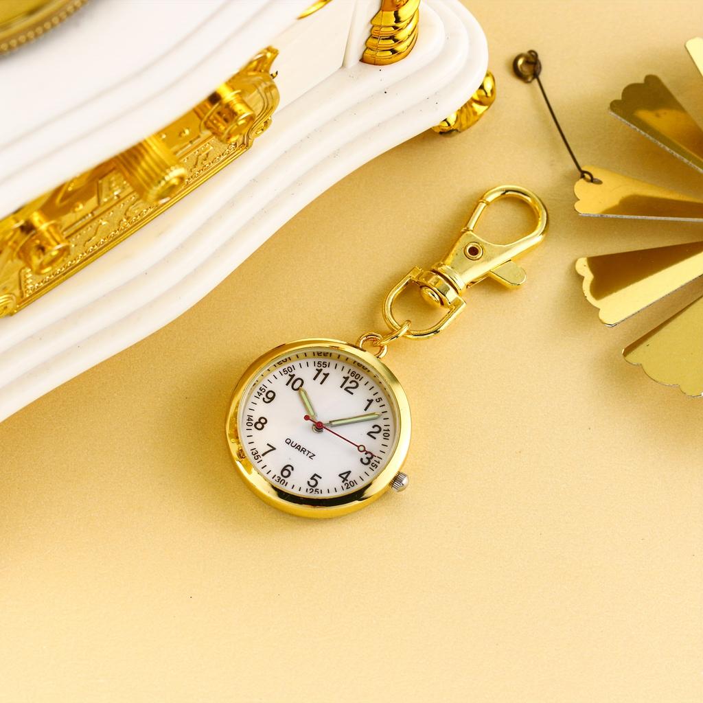 Keychain watch, nurse watch, pocket toilet watch, student exam watch, pocket watch, clear large dial, keychain hanging watch