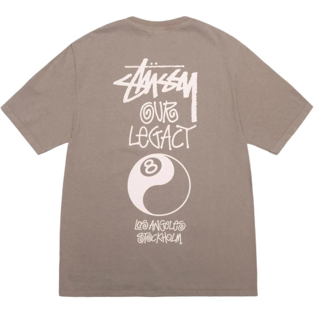 Stussy x OUR LEGACY  FW24 WORK SHOP 8 BALL YIN YANG TEE PIGMENT DYED logoT Unisex 3903959
