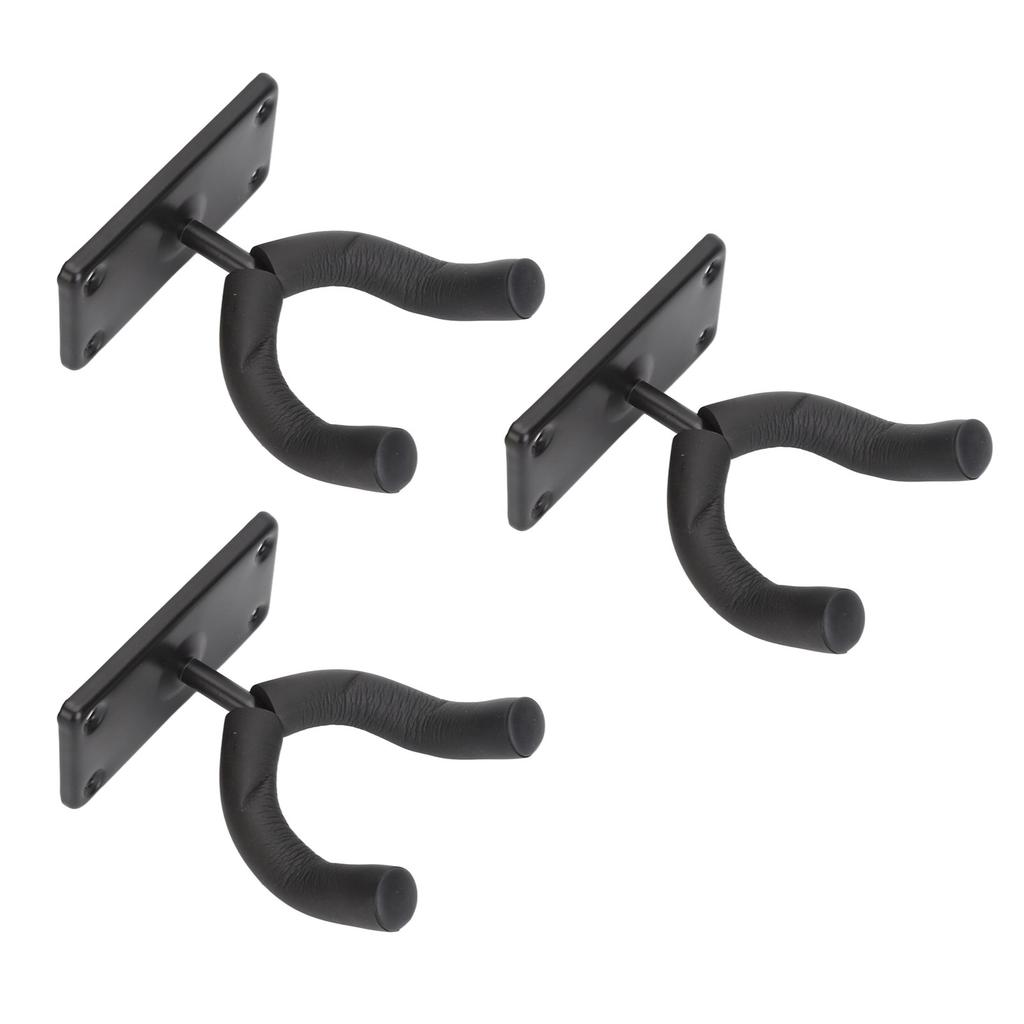 3Pcs Guitar Wall Mount Hanger Hook Bracket Iron Metal Holder for Bass Volin with Accessories