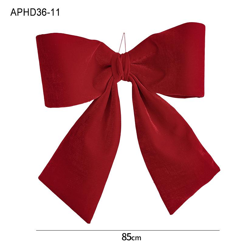 Red Velvet Christmas Bow Ornament for Tree and Wedding Decoration