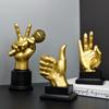 Gebaren Vinger Model Beeldjes Decoratie Huis Kunst Hars Overwinning Decor Koffieshop Creativiteit Vintage Bureau Ambachten Standbeeld