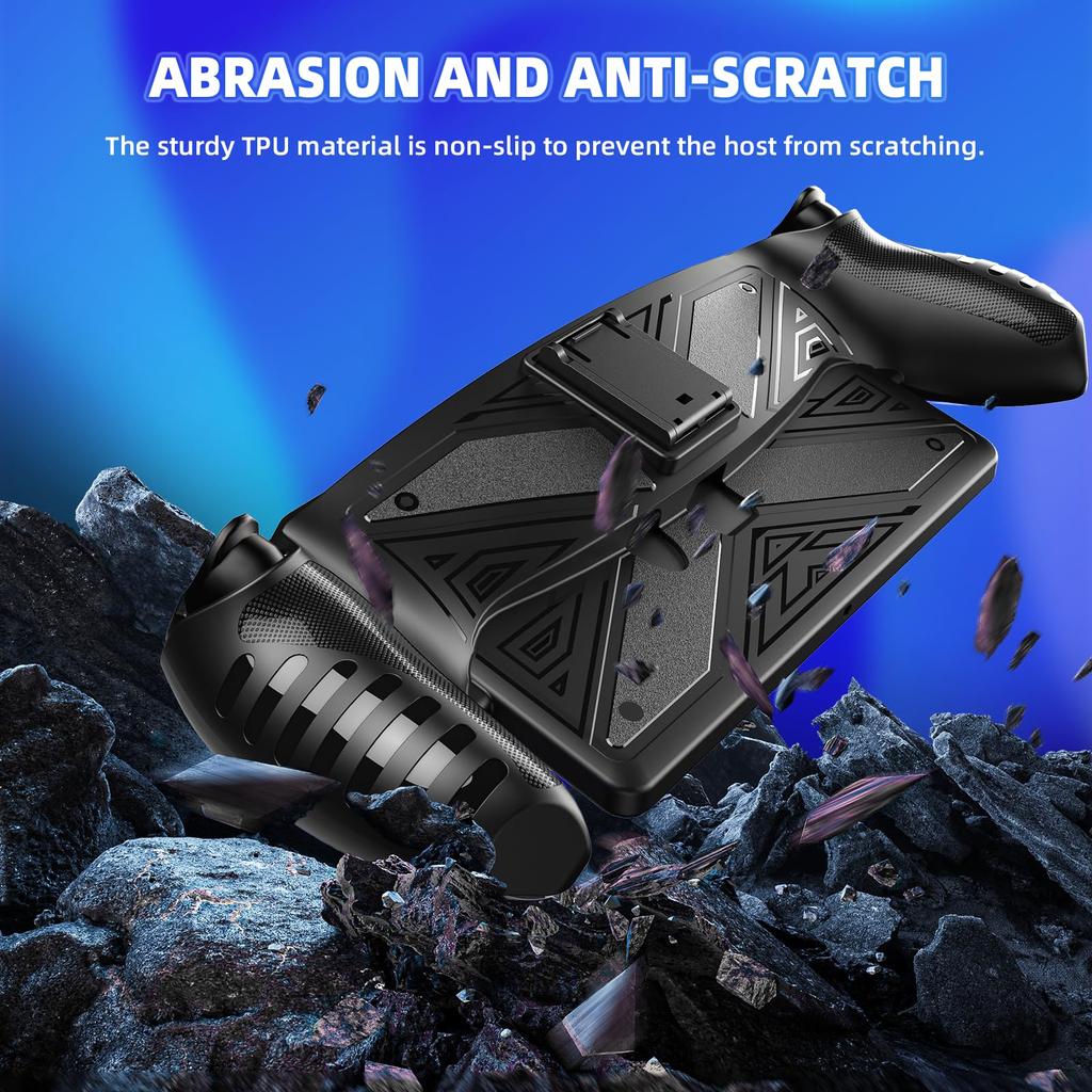 Protective Case Cover for Playstation Portal Game Console-Soft TPU Kickstand Case Cover with Stand for Ps Portal Accessories Skin