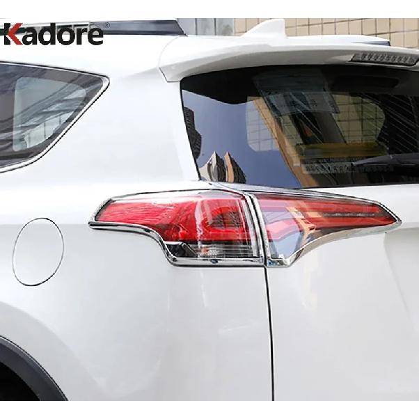 Car Rear Tail Light Lamp Cover Trim For Toyota RAV4 RAV 4 2016 2017 2018 Chrome Taillight Taillamp Frame Trims Accessories