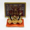 Oda Nobunaga's Golden Helmet and Atsumori Screen Set by Zuicho with Cushion