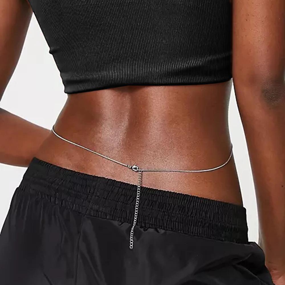 Elegant Stainless Steel Snake Chain Waist Accessory with Lobster Clasp