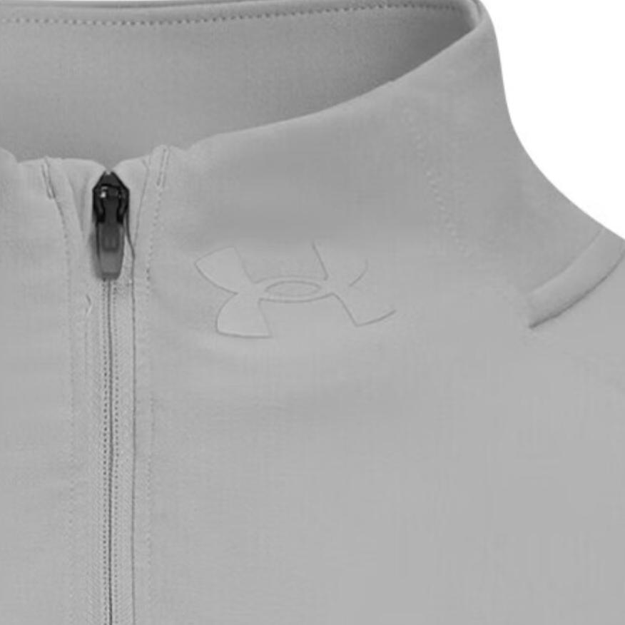 Under Armour Qualifier Fashion Slim Fit Solid Long Sleeve T-Shirt Men Tops Modern-Gray 1365662-014