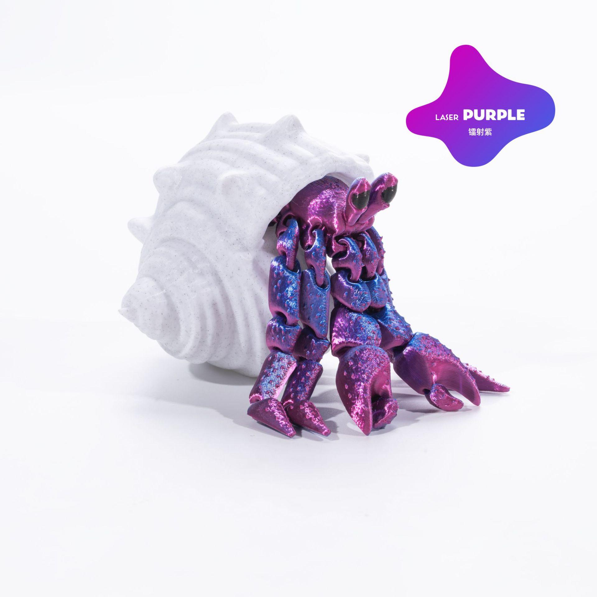 

3D Printed Hermit Crab Action Figures Toy Multi-Joint Rotatable Animal Desktop Ornament Home Decor 14CM