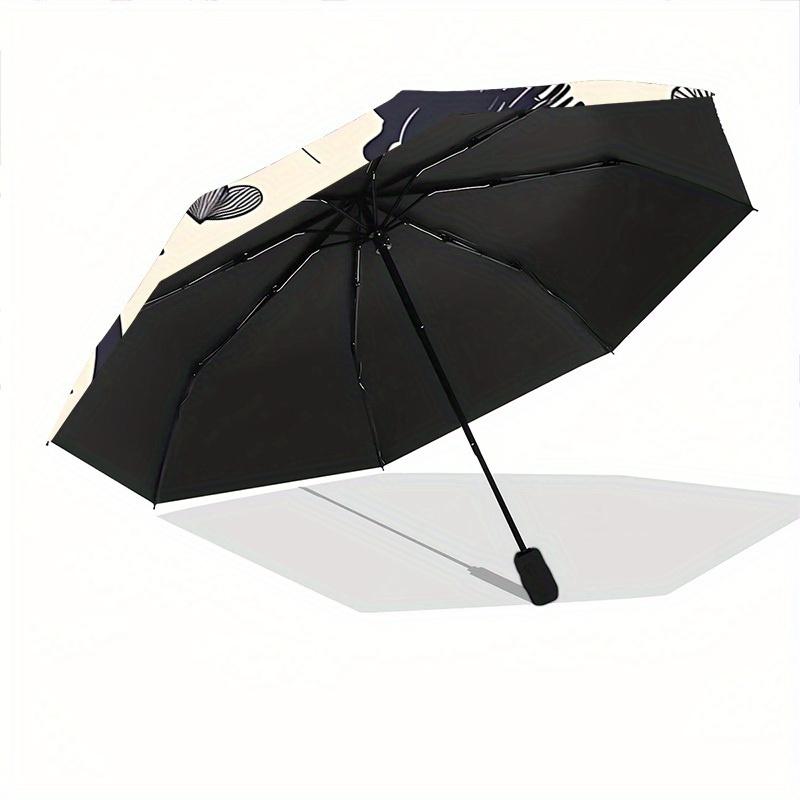 1pc Dino World Automatic Open/Close Umbrella with One-Touch Button, Compact Folding Canopy, Sturdy 8-Rib Windproof Design -141