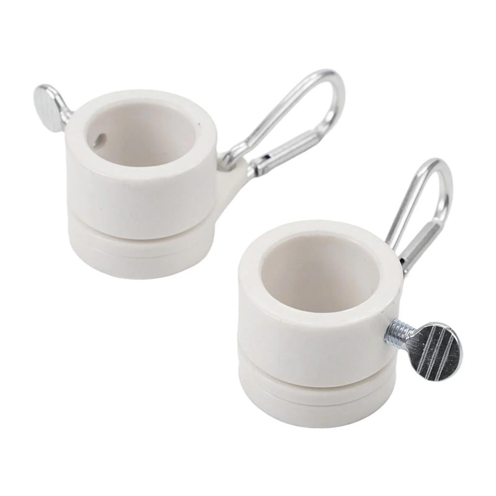 2 Pcs Rotating Flag Clips For 1 Inch Flagpoles PVC Material With Anti Wrap Feature For Home Garden Office And School