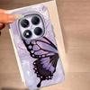 Case For Redmi Note 14 Pro Plus 13 Pro 14S 14C 13C A3 Xiaomi 14T 13T Pro Phone Cover Purple Butterfly Gradient For Redmi A5 Bag