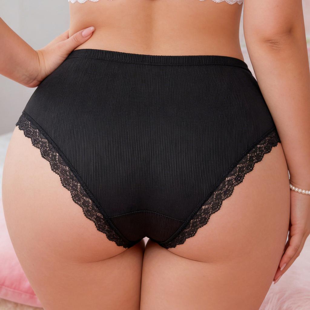 Plus Size Ladies Summer Sexy Hip Comfortable Breathable Mid Waist Briefs