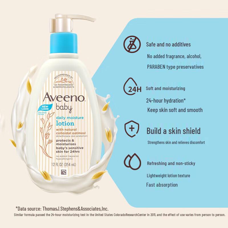 Aveeno Baby Daily Moisture Lotion, Fragrance-Free, 354ml