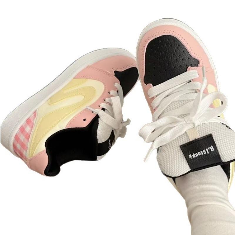 Autumn campus versatile high-value fashion shoes retro Guochao low-top platform casual sports shoes