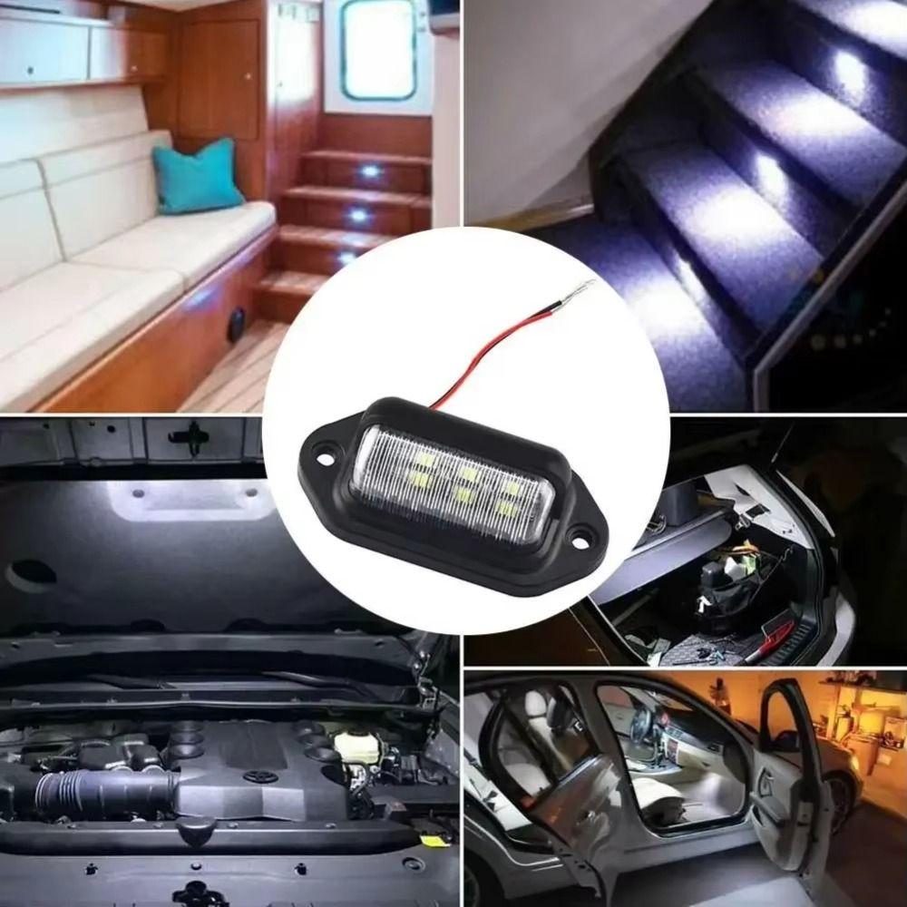 2Pcs Universal LED License Plate Light Waterproof Traffic Light Truck RV Trailer