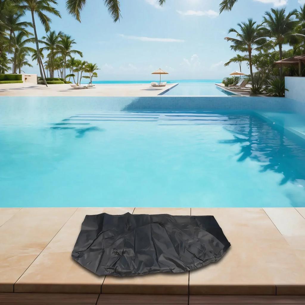 Outdoor Equipment Protection Adjustable Drawstring Cover 500D Oxford Fabric Elastic Buckle Strap For Pool Protection