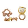 3Pc Baby Rattle Toys Wooden Animal Car And Crochet Rattle Sets Baby 0 12 Months Toys Teething Toys Baby Accessories Baby Toys