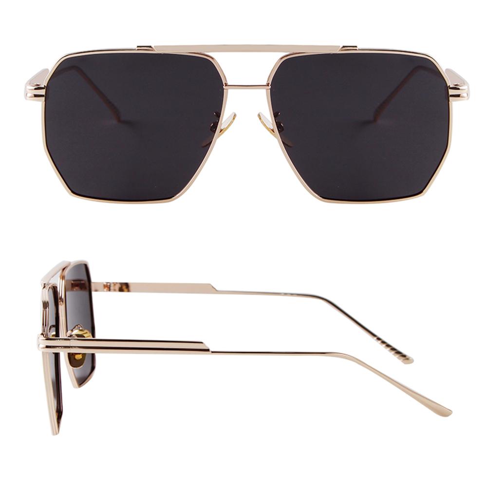 Retro Metal Oversized Square Polarized Sunglasses for Women Men Vintage Classic G15 Green Pilot Sun Glasses UV400 Shades SZ50