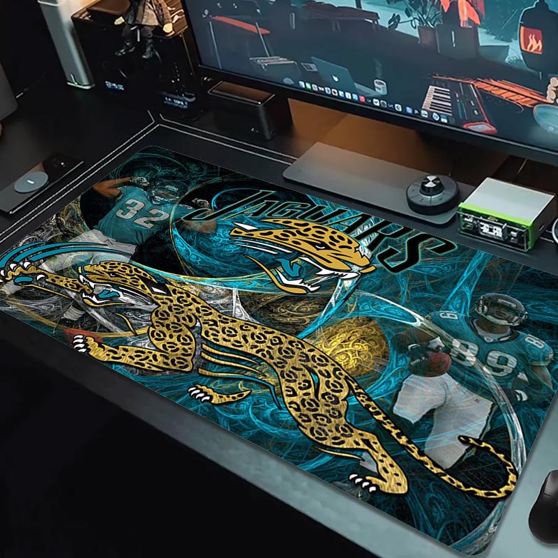 Jacksonville Jaguars Color Mouse Pad Large Gaming Table Cushion Non-slip Laptop Tablet Big Mousepad XXL Mat Mini PC Playmat With Lock Edge