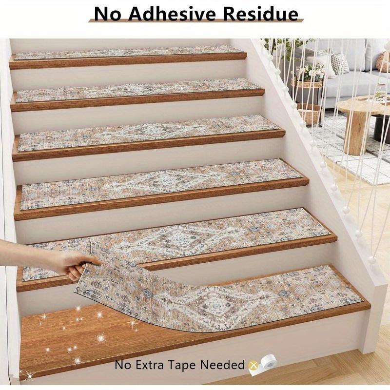Non-Slip Carpet Stair Treads for Wooden Steps,  These Rubber Stair Runners Are Designed for Indoor Use, Providing Safety Mats
