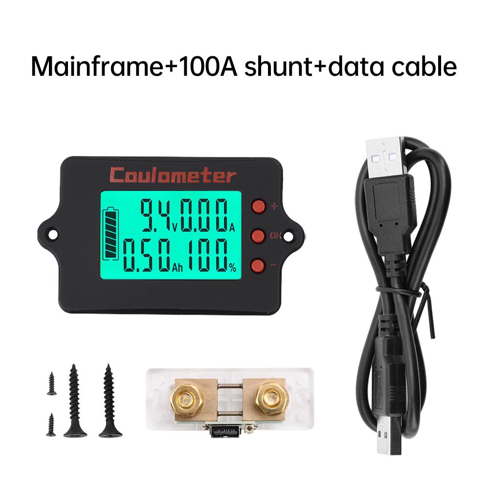 PZEM-117 Voltage Current Meter Battery Level Detector DC 8-111V 11A/11A/111A Universal Battery Level Indicator Coulomb Meter