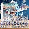 Christmas Blind Box: 24 Days Until Christmas Arrives. Cute Ice Dragon Baby Acrylic Pendant Gift Box