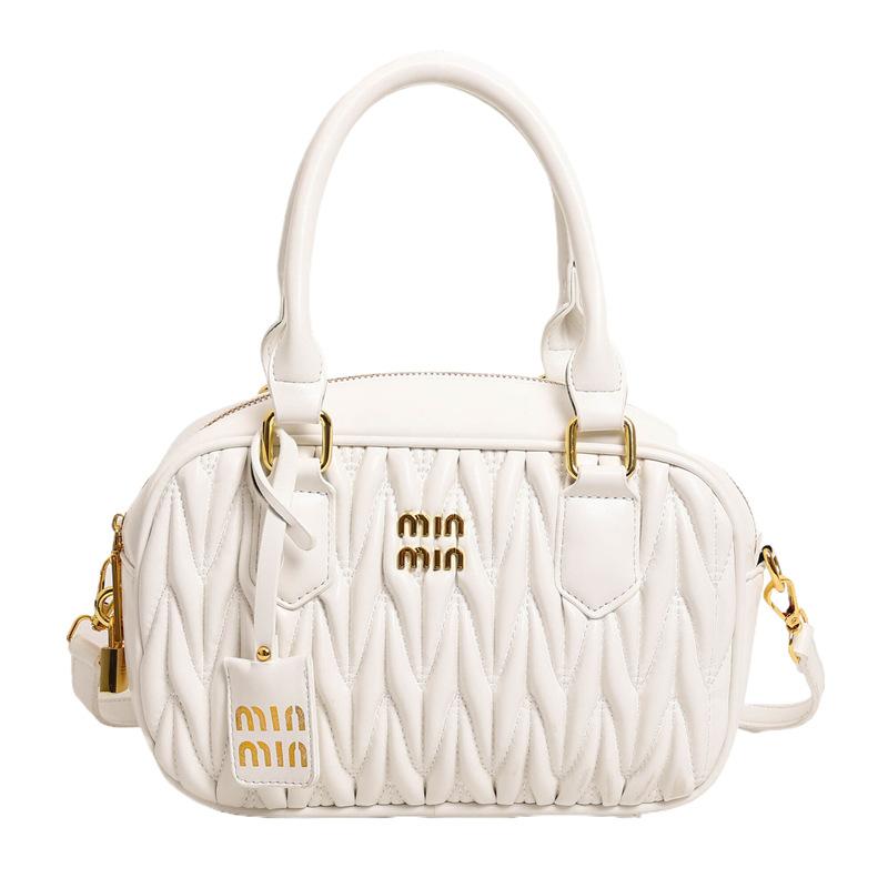 New Pleated Pillow Bag Women's Versatile Handbag High-end Bowling Bag Shoulder Messenger Bag