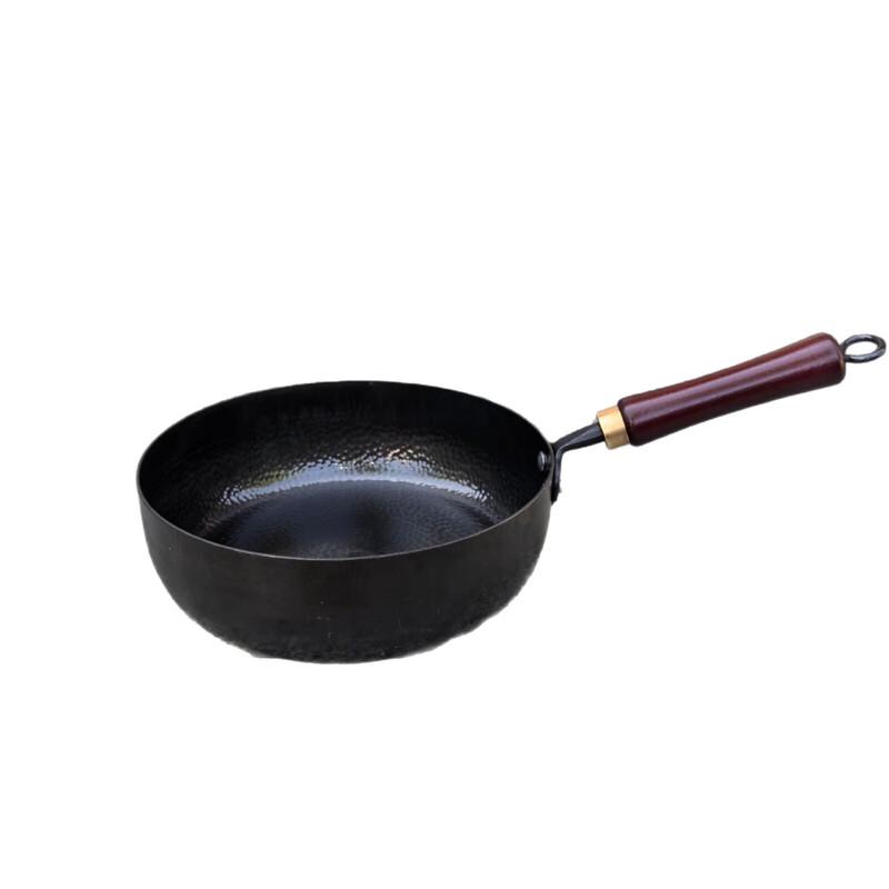 

ZISIZ 26cm Hot Forged Wrought Iron Deep Frying Pan