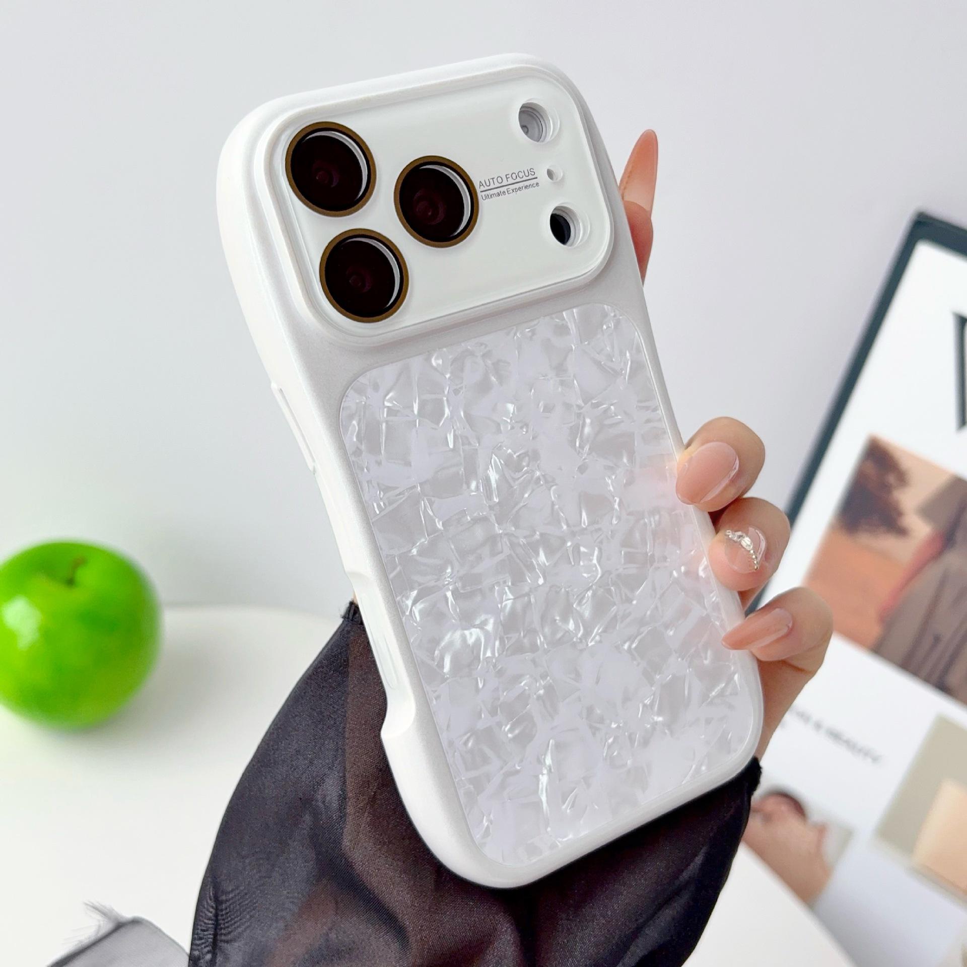 

iPhone 17 Pro Max Slim Waist Shell Pattern Case, Compatible with iPhone 16, Fashionable & Protective Cover iPhone 17 Pro Max