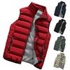 Men Vest Coat Waterproof Padded Thick Stand Collar Winter Waistcoat for Daily Wear