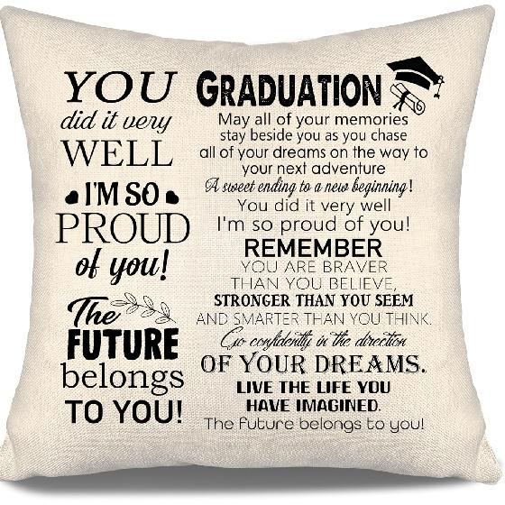 To My Bonus Daughter Gift Ideas Throw Pillow Covers for Bonus Daughter from Bonus Mom Bonus Dad Birthday Graduation Thanksgiving